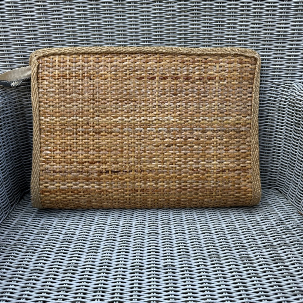 Vintage Woven Straw Clutch